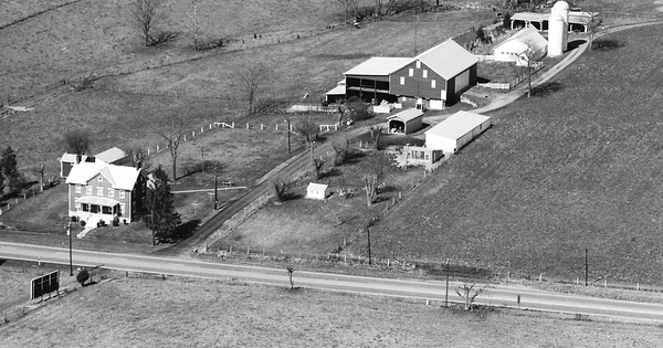 Vintage Aerial photo from 1989 in Augusta County, VA