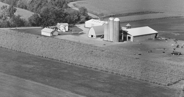 Vintage Aerial photo from 1980 in Sauk County, WI