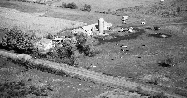 Vintage Aerial photo from 1990 in Clinton County, NY