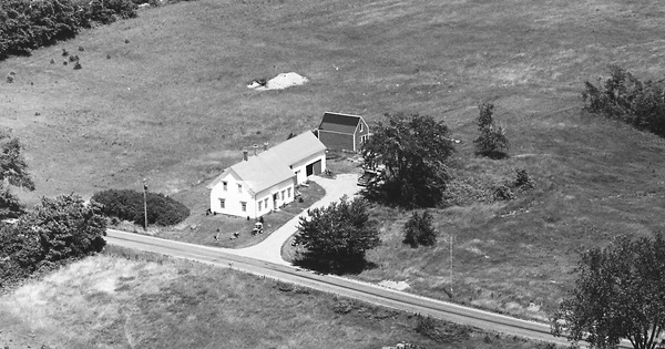 Vintage Aerial photo from 1966 in Lincoln County, ME