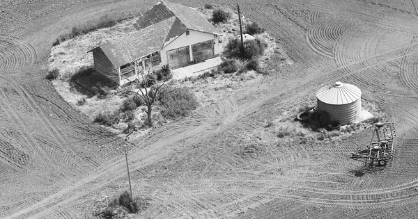 Vintage Aerial photo from 1986 in Tillman County, OK