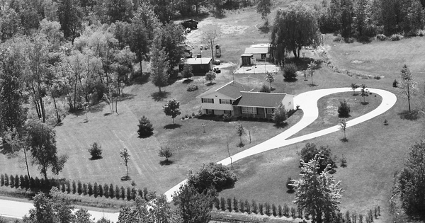 Vintage Aerial photo from 1986 in Gladwin County, MI
