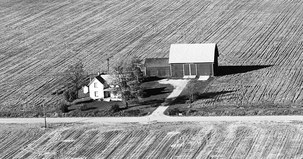 Vintage Aerial photo from 1972 in Gratiot County, MI