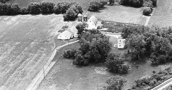 Vintage Aerial photo from 1965 in Marshall County, IA