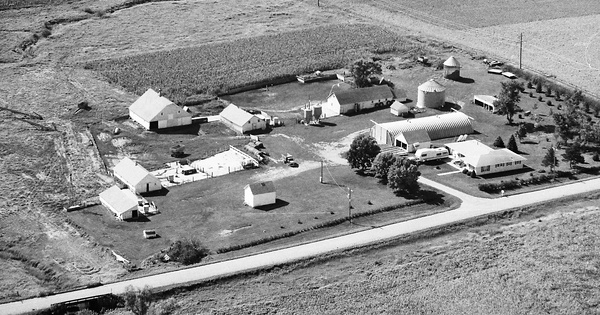 Vintage Aerial photo from 1992 in Plymouth County, IA