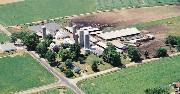 Vintage Aerial photo from 2002 in Hillsdale County, MI