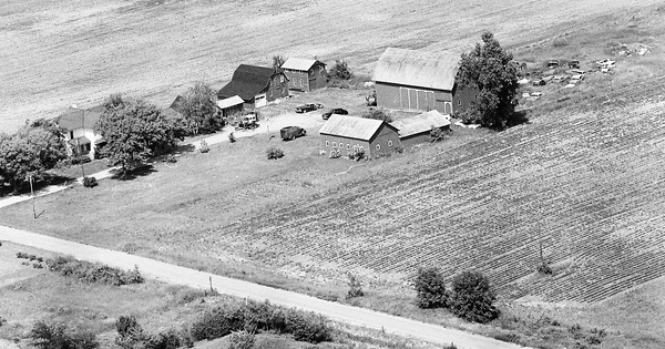 Vintage Aerial photo from 1978 in Gratiot County, MI
