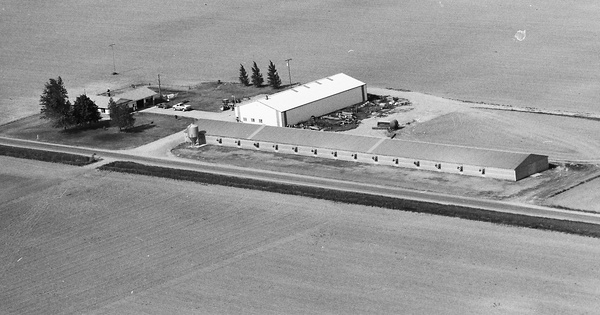 Vintage Aerial photo from 1988 in Gratiot County, MI