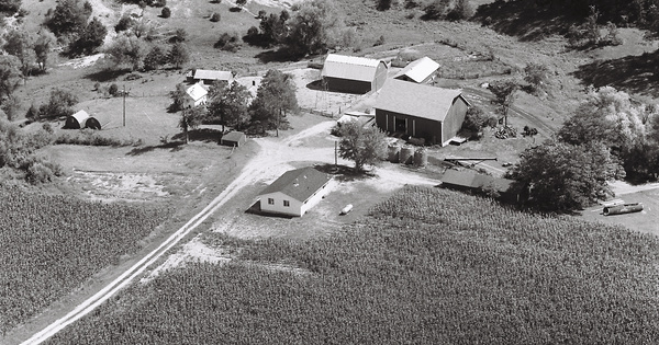 Vintage Aerial photo from 1980 in Delaware County, IA