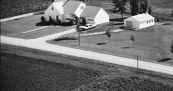 Vintage Aerial photo from 1968 in Chippewa County, MN