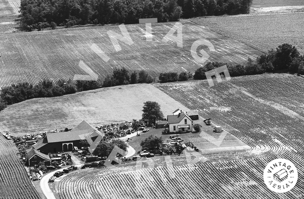 Vintage Aerial Indiana Wells County 1976 77EWE18