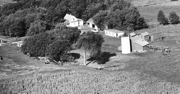 Vintage Aerial photo from 1967 in Meeker County, MN