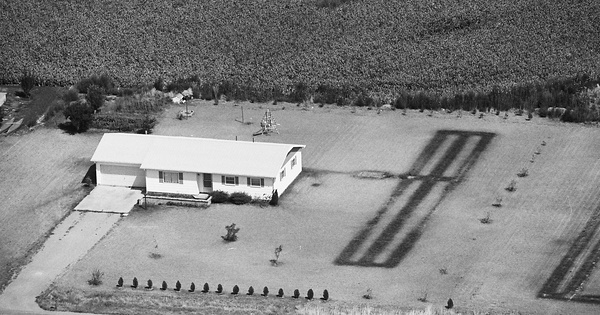 Vintage Aerial photo from 1976 in Harvey County, KS