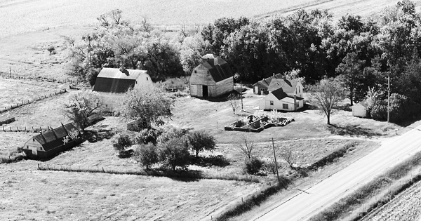 Vintage Aerial photo from 1971 in Buena Vista County, IA