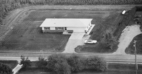 Vintage Aerial photo from 1982 in Black Hawk County, IA