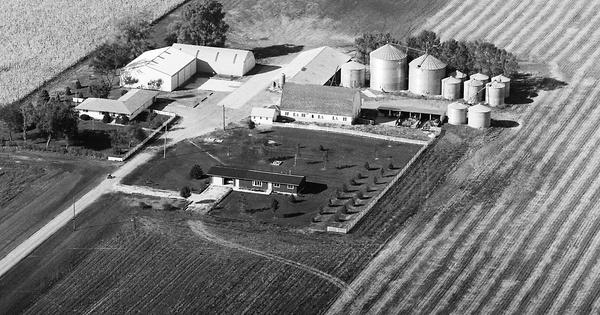 Vintage Aerial photo from 1983 in Hamilton County, IA