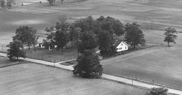 Vintage Aerial photo from 1964 in Tipton County, IN
