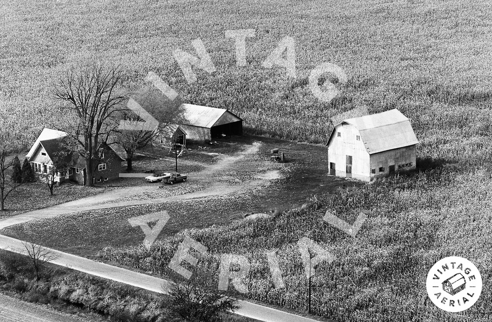 Vintage Aerial Indiana Starke County 1974 28FST28