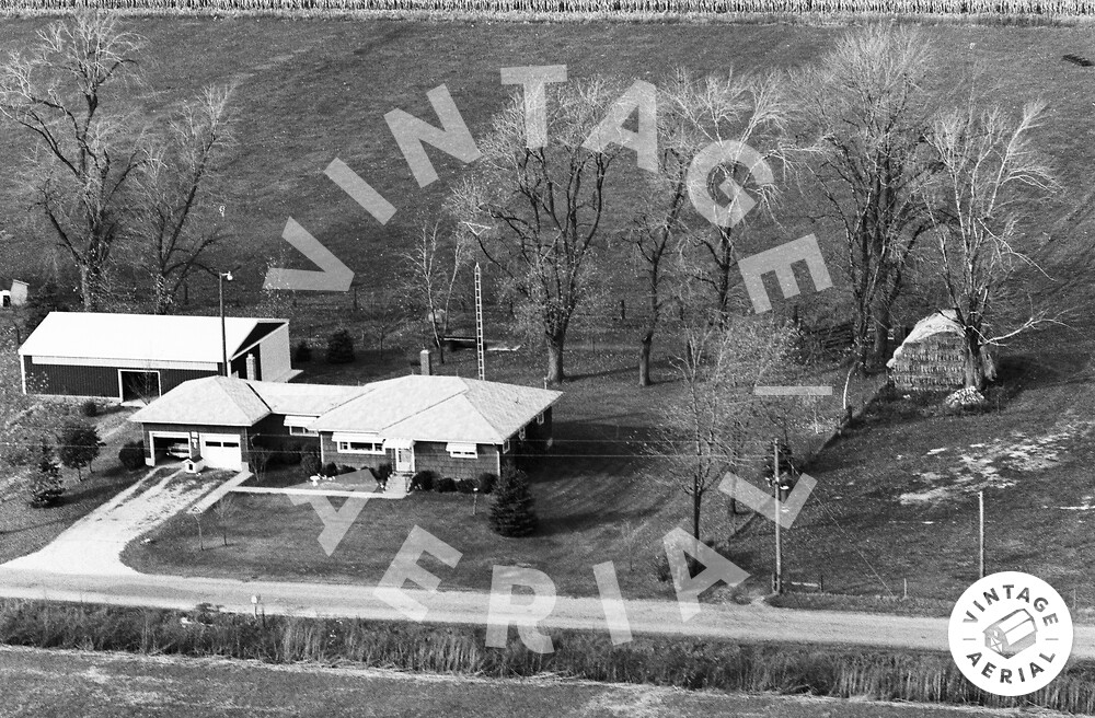 Vintage Aerial Indiana Starke County 1974 29FST12