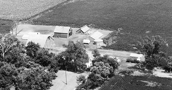 Vintage Aerial photo from 1971 in Cherokee County, IA