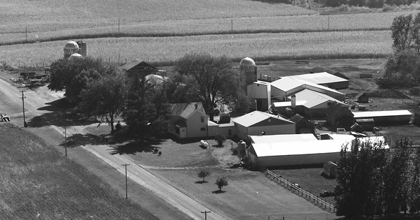 Vintage Aerial photo from 1977 in Le Sueur County, MN