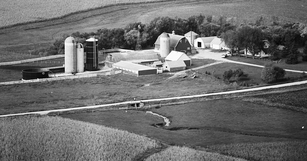 Vintage Aerial photo from 1977 in Pipestone County, MN