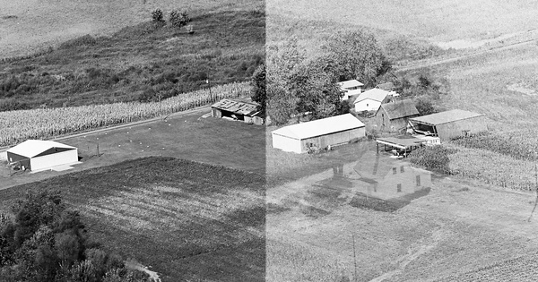 Vintage Aerial photo from 1981 in Sangamon County, IL