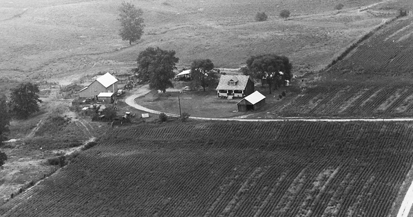 Vintage Aerial photo from 1964 in Washington County, IL