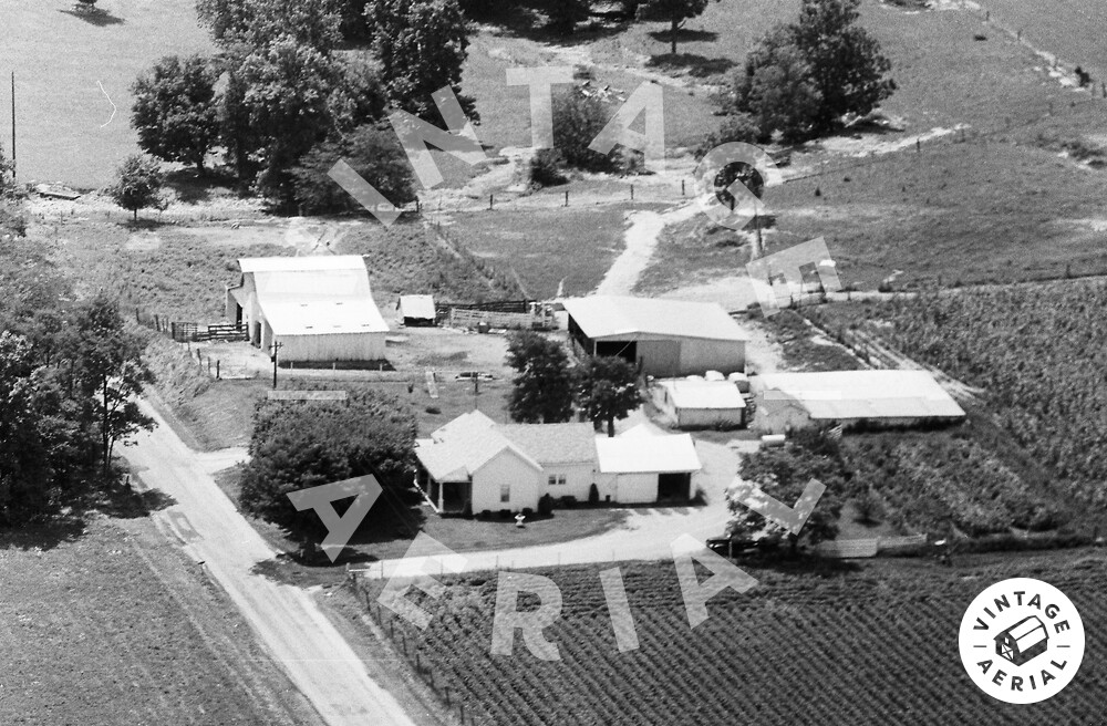 Vintage Aerial Indiana Bartholomew County 1970 9KBA28