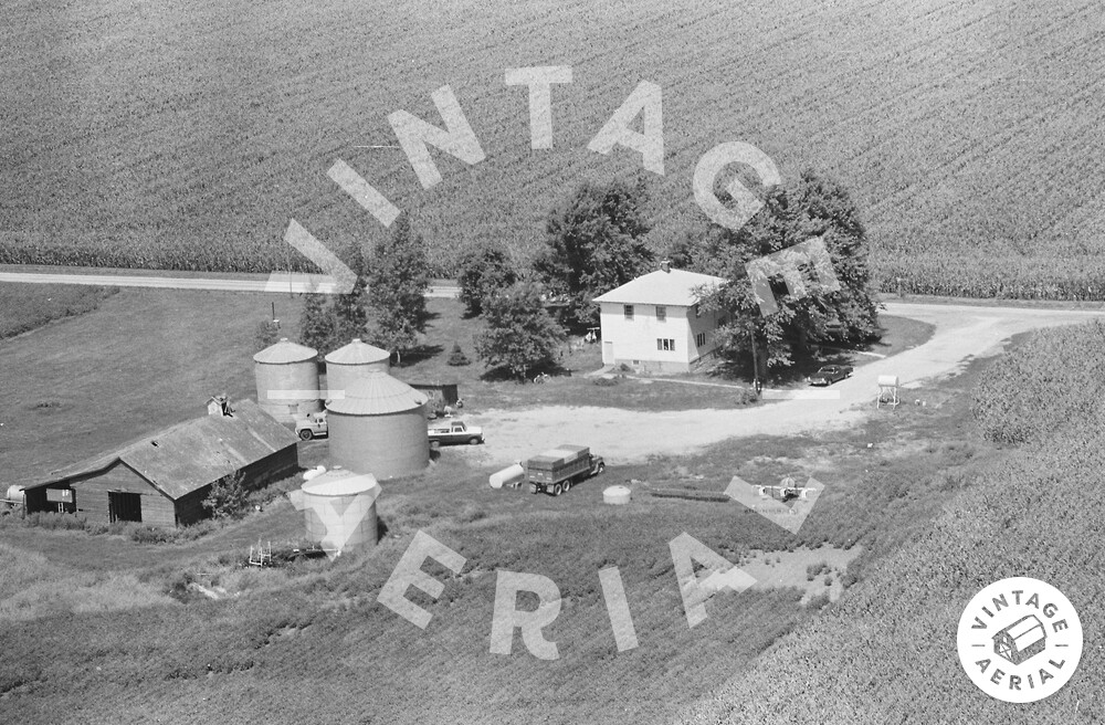 Vintage Aerial Illinois Macon County 1980 5MMN36