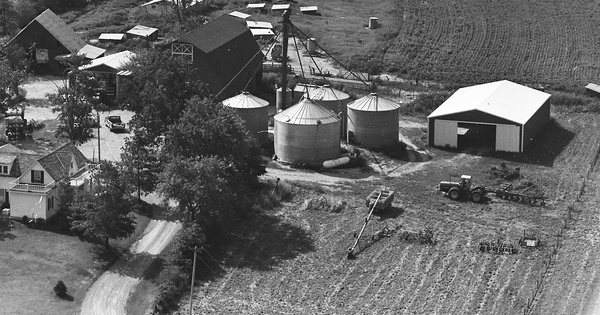 Vintage Aerial photo from 1976 in Edwards County, IL