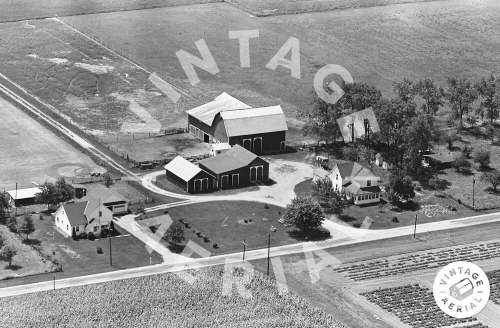 Vintage Aerial Ohio Wood County 1965 28IBG9