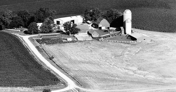 Vintage Aerial photo from 1976 in Mahaska County, IA