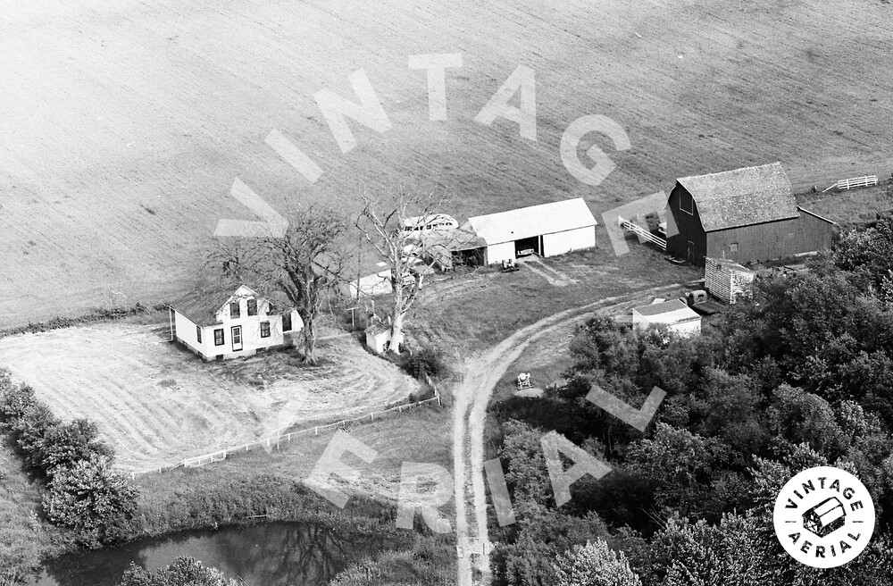 Vintage Aerial Iowa Linn County 1972 56PLI27