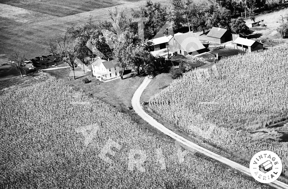 Vintage Aerial Iowa Clinton County 1969 11ECL26