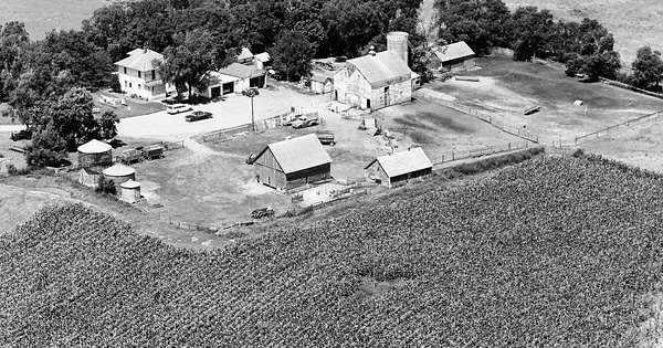 Vintage Aerial photo from 1971 in Plymouth County, IA