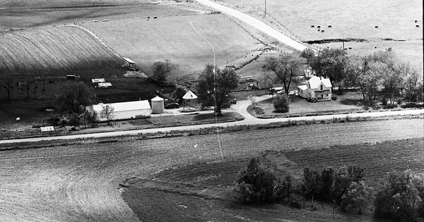 Vintage Aerial photo from 1976 in Jasper County, IA