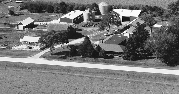 Vintage Aerial photo from 1988 in Ida County, IA