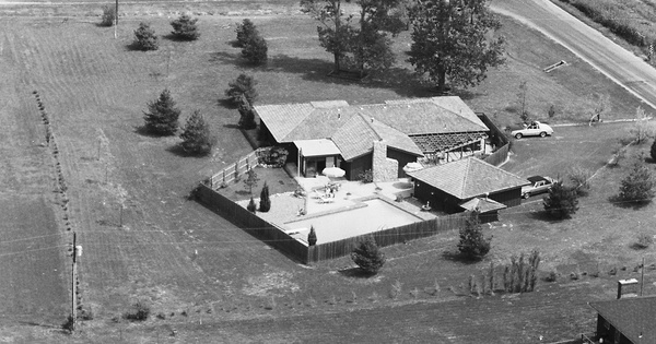 Vintage Aerial photo from 1980 in Leavenworth County, KS