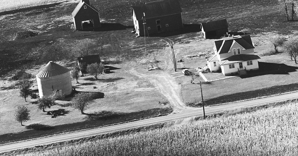Vintage Aerial photo from 1974 in Hancock County, IA