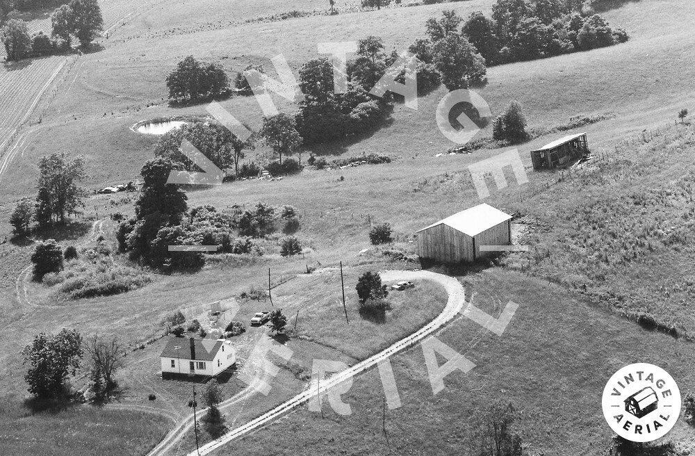 Vintage Aerial Kentucky Bourbon County 1986 47CBO17