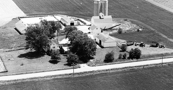 Vintage Aerial photo from 1974 in Carroll County, IL