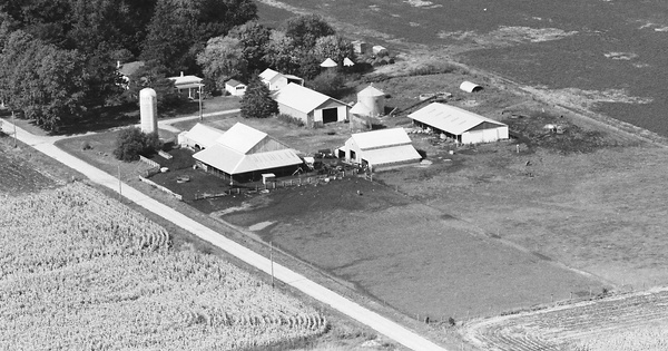 Vintage Aerial photo from 1984 in Green County, WI