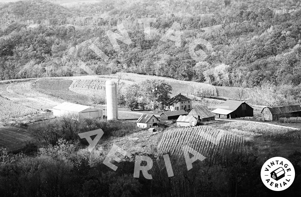 Vintage Aerial Wisconsin Vernon County 1973 5HVE14