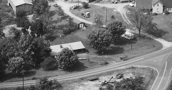Vintage Aerial photo from 1986 in Surry County, NC