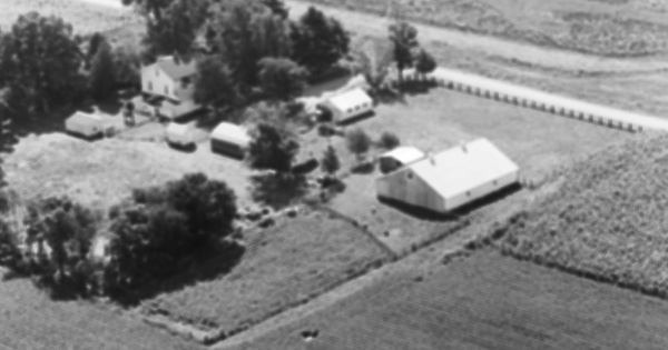 Vintage Aerial photo from 1966 in Shelby County, IL