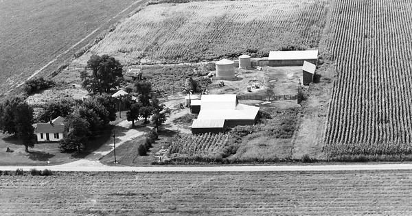 Vintage Aerial photo from 1971 in Shelby County, MO
