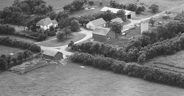 Vintage Aerial photo from 1968 in Harvey County, KS