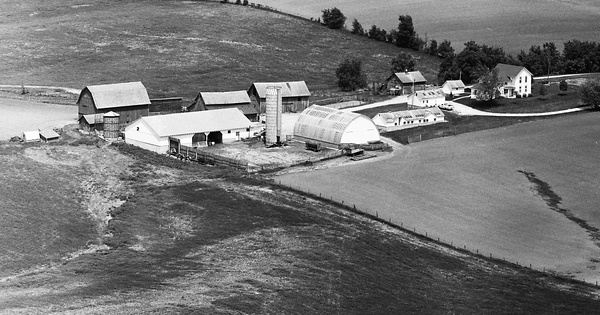 Vintage Aerial photo from 1972 in Delaware County, IA