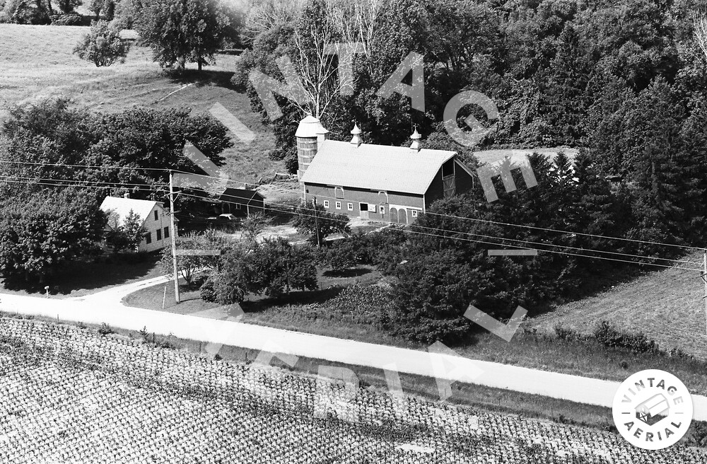 Vintage Aerial Iowa Bremer County 1970 4LBR2